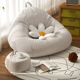 Cozy light gray bean bag chair